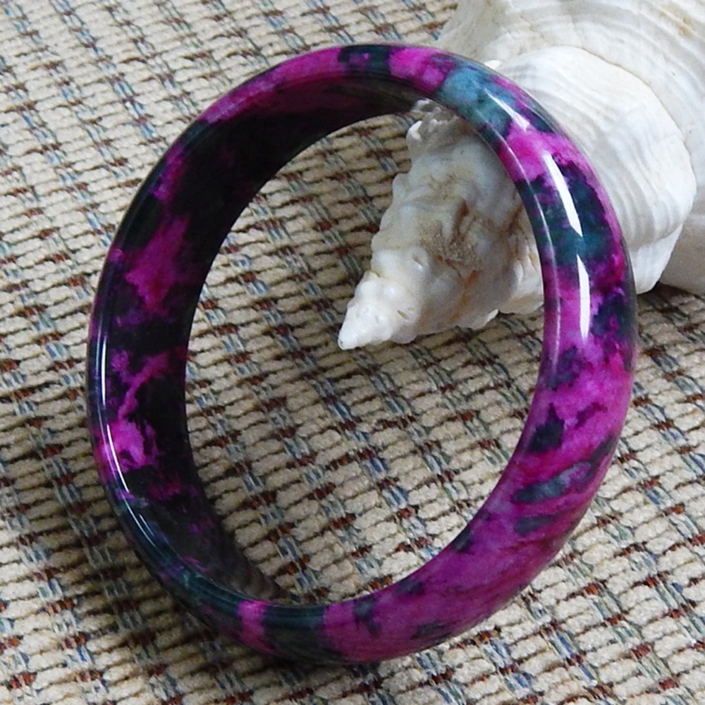 Peach Blossom *Hetian Jade* Bangle 60mm